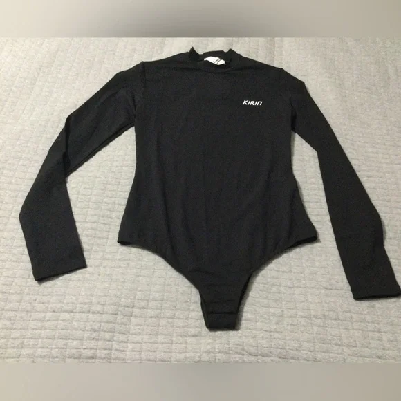 Kirin Peggy Gou Jersey Open Back Long Sleeve Bodysuit Black - Picture 3 of 12